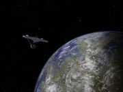 Enterprise im Orbit von Deneva