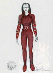 A costume sketch for K'Ehleyr by 