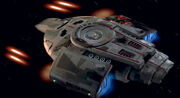 USS Defiant firing phaser cannons, 2373