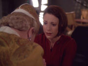 Kira Nerys comforts Winn Adami