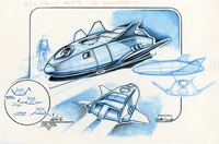 Grafika koncepcyjna tego typu kapsuły promowej, w tym nieużywany system skrzydeł