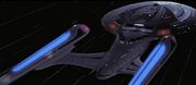 USS Enterprise-E at warp