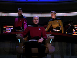 Picard in Alternate Timeline Enterprise-D Captain's Chair