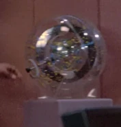 A piece of artwork in Captain Picard's ready room (TNG: "The Arsenal of Freedom")