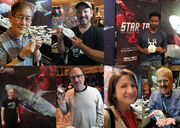 Star Trek celebrities at Eaglemoss booth