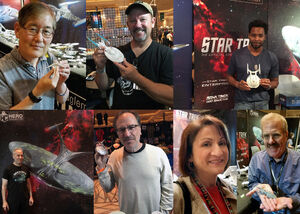 Star Trek celebrities at Eaglemoss booth