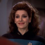 Deanna Troi, promoted to commander