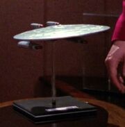 USS Melbourne-dedication model