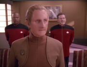 Sisko, Odo, and Leyton