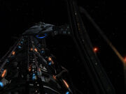 Voyager docked with the Varro ship