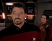 Thomas Riker on defiant bridge