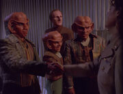 Rom, Nog, Odo, Quark, and Garland