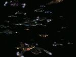 Dominion fleet in Cardassian system
