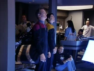 Filming a deleted engineering scene for "Caretaker"