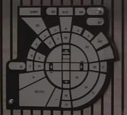 The control panel of the turbolift aboard the USS Voyager