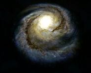 A depiction of the Milky Way Galaxy, seen in the astrometrics lab aboard Voyager