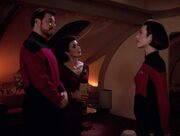 Riker, Troi, and Ro talk