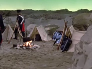 Simple 18th century French military tents