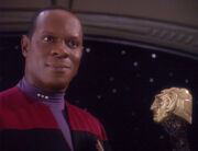 Sisko and the Nagus' staff