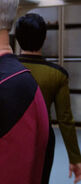 In a corridor Played by an unknown actor (TNG: "Conspiracy")