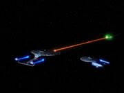 USS Enterprises with Klingon Bird-of-Prey