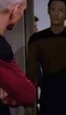 In a corridor Played by an unknown actor (TNG: "Datalore")