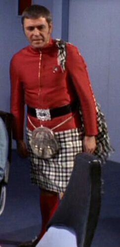 Montgomery Scott in a kilt