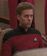 Enterprise-D male flight control officer, 2367.jpg (15 KB) Command division ensign Star Trek: The Next Generation Recurring character Star Trek Generations (uncredited)