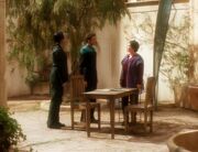 Garak and Bashir search for clues at Rugal's orphange