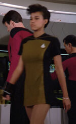 Enterprise-D crewmember with bracelet