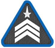 Example of a rank device (sergeant shown)