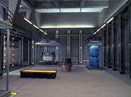 A cargo bay on the Intrepid-class