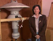 Penny Juday and the "mushroom" in storage