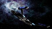 Enterprise (NX-01) heads for nebula