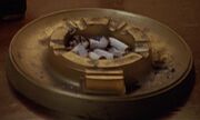 Ashtray with butts