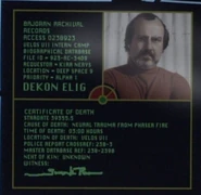 Dekon Elig, death certificate.jpg (41 KB) The mention of Velos VII on Dekon Elig's death certificate