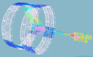 Mark Rademaker's wireframe mesh for the USS Enterprise XCV-330 model, based on Matt Jefferies' concept design