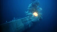 World War II German Type VII submarine exploding underwater [7]