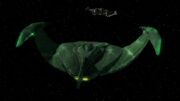 Romulan bird-of-prey, ENT-aft, cloaking