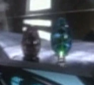 Two egg sculptures in Dax's quarters