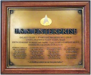 Franklin Mint Enterprise-D Dedication Plaque