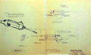 Phaser rifle design sketch by Reuben Klamer