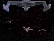 Romulans surround the Enterprise, TEI