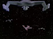 The original footage of the Romulans surrounding the Enterprise...