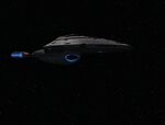 USS Voyager waits in space