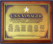 USS Voyager dedication plaque