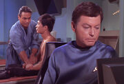 Harrison, Sulu and McCoy, The Naked Time