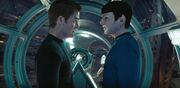 Kirk and Spock on the Jellyfish