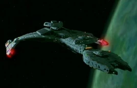 IKS Bortas in orbit of Qonos