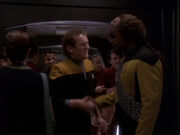 O'Brien freut sich Worf wieder zu sehen